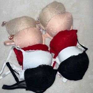 Lot of 5 Victorias Secret push up bras 34B NWOT